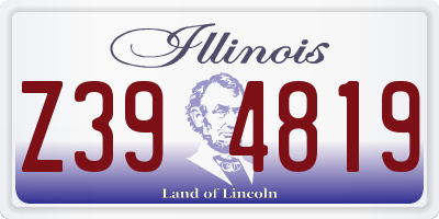IL license plate Z394819
