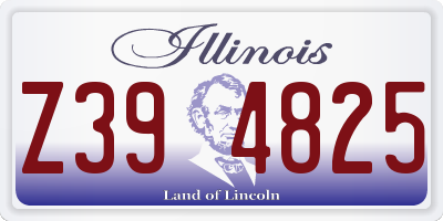 IL license plate Z394825