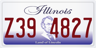 IL license plate Z394827