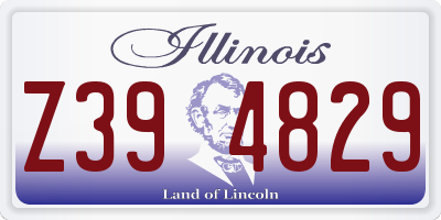 IL license plate Z394829