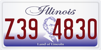 IL license plate Z394830
