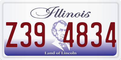 IL license plate Z394834