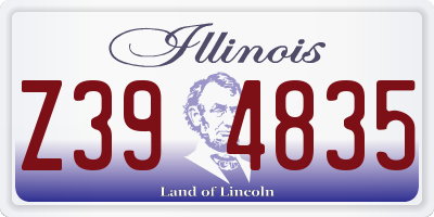 IL license plate Z394835