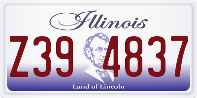 IL license plate Z394837
