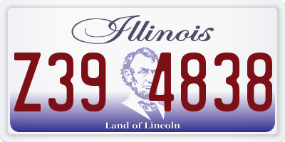 IL license plate Z394838