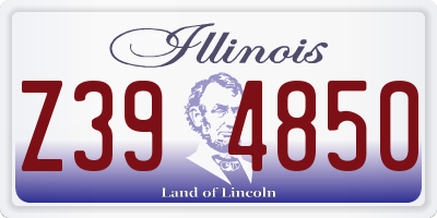 IL license plate Z394850