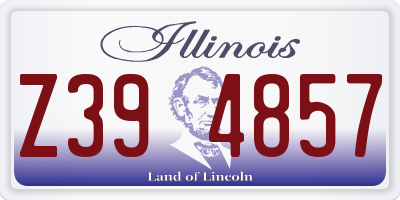 IL license plate Z394857