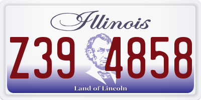 IL license plate Z394858