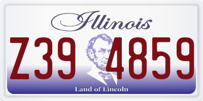 IL license plate Z394859