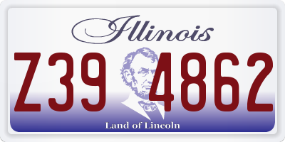 IL license plate Z394862