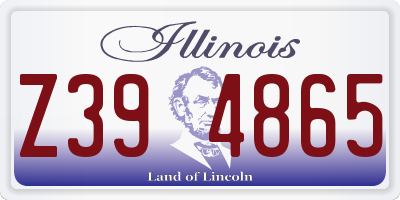 IL license plate Z394865