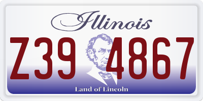 IL license plate Z394867