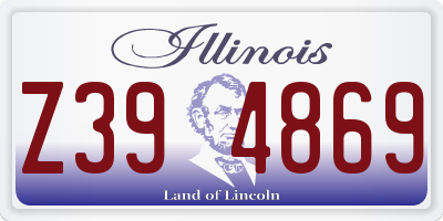 IL license plate Z394869