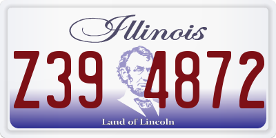 IL license plate Z394872