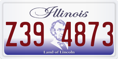 IL license plate Z394873