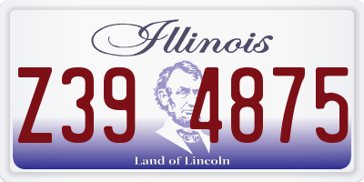 IL license plate Z394875