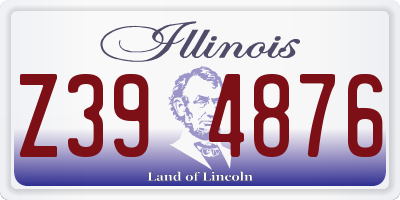 IL license plate Z394876