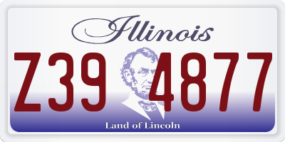 IL license plate Z394877