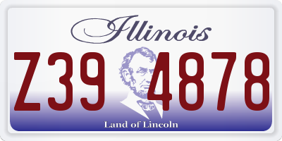 IL license plate Z394878