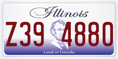 IL license plate Z394880