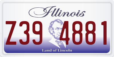 IL license plate Z394881