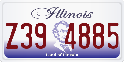 IL license plate Z394885