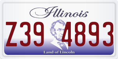 IL license plate Z394893