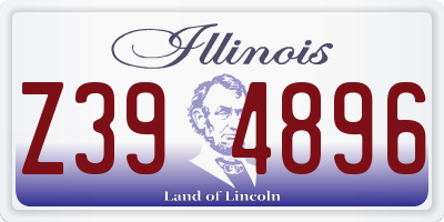 IL license plate Z394896