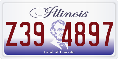 IL license plate Z394897