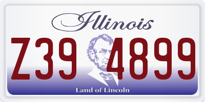 IL license plate Z394899