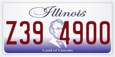 IL license plate Z394900