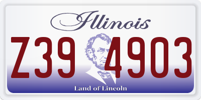 IL license plate Z394903