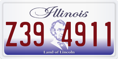 IL license plate Z394911