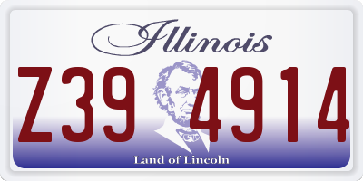 IL license plate Z394914