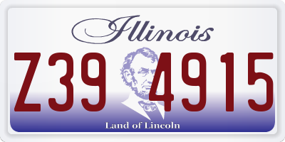 IL license plate Z394915