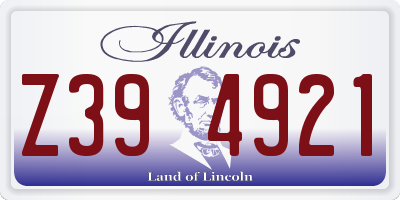 IL license plate Z394921