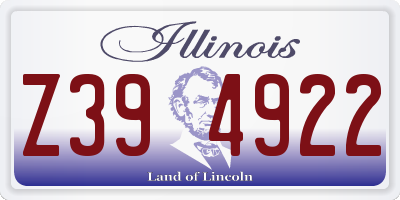 IL license plate Z394922