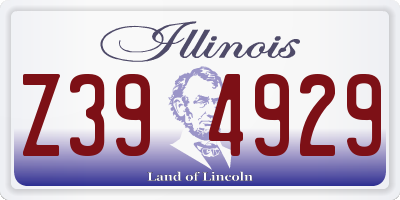 IL license plate Z394929