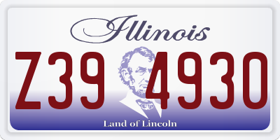 IL license plate Z394930