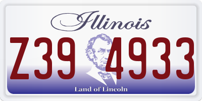 IL license plate Z394933