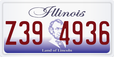 IL license plate Z394936