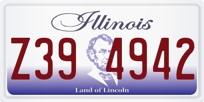 IL license plate Z394942