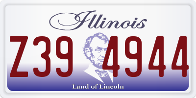 IL license plate Z394944