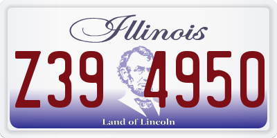 IL license plate Z394950