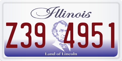 IL license plate Z394951