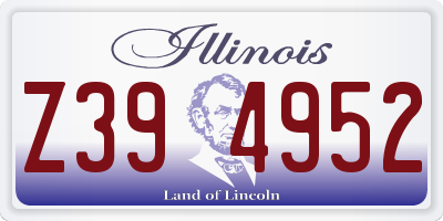 IL license plate Z394952