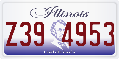 IL license plate Z394953