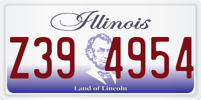 IL license plate Z394954