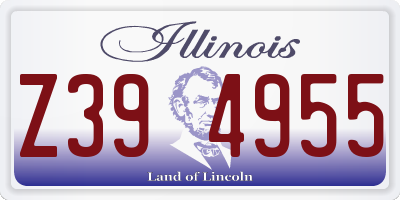 IL license plate Z394955