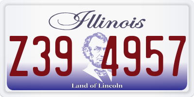 IL license plate Z394957
